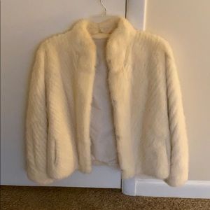 Real Mink Fur Coat—Slight Chevron Design